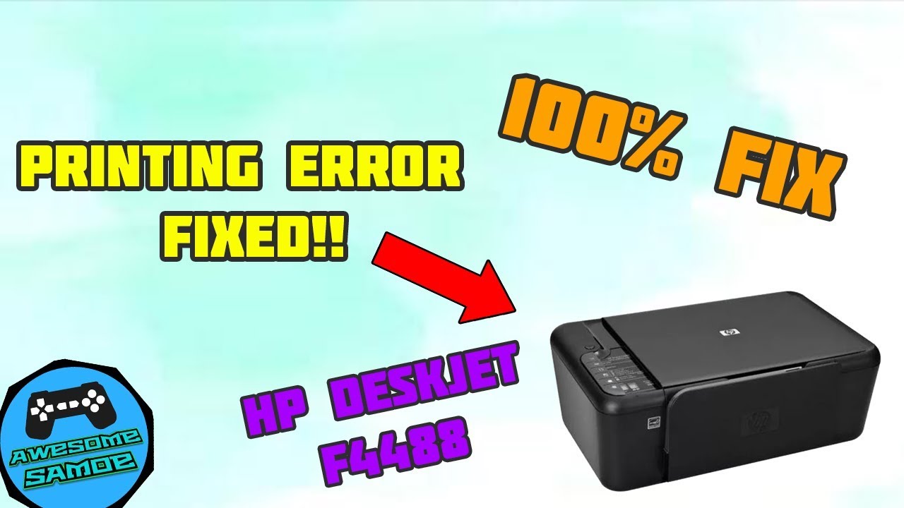 HP Deskjet F4488 New Catridge Error Fix!!