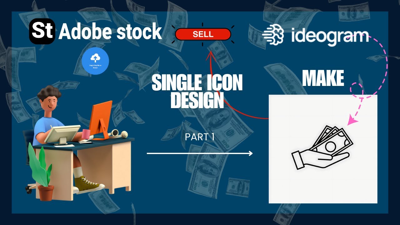 How to Make Money with Icon Design | Sell on Adobe Stock | Ideogram Tutorial - Part 1