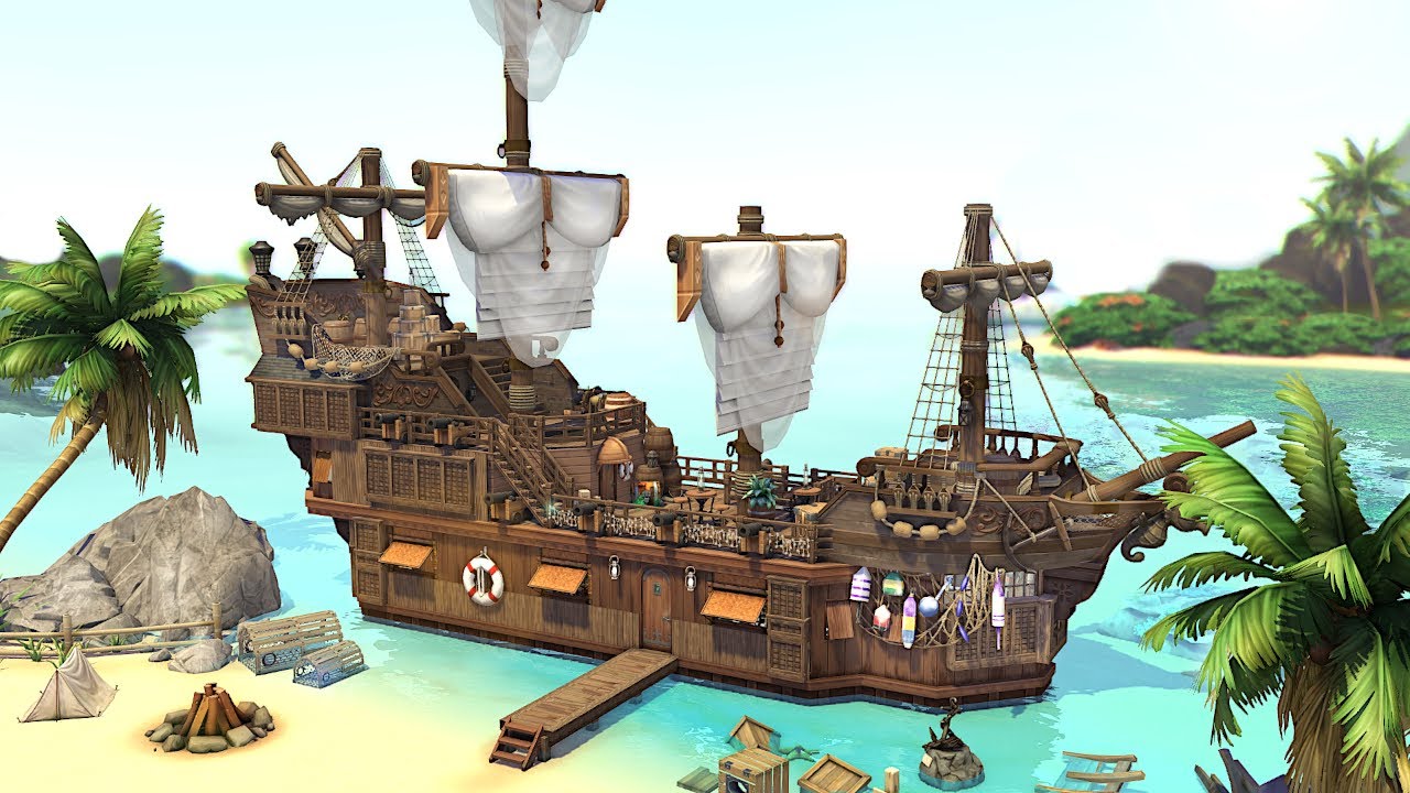 The Pirate Ship | The Sims 4 - Speed Build (NO CC)