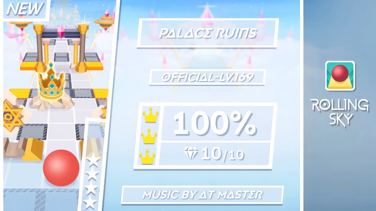 Rolling Sky | Official - Palace Ruins (OFFICIAL-LV.169) [100% Perfect way] ★★★★