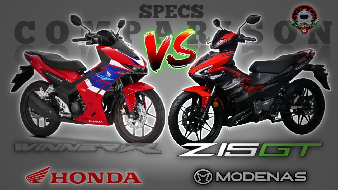 HONDA WINNER R 150 vs MODENAS Z15GT SPECS COMPARISON
