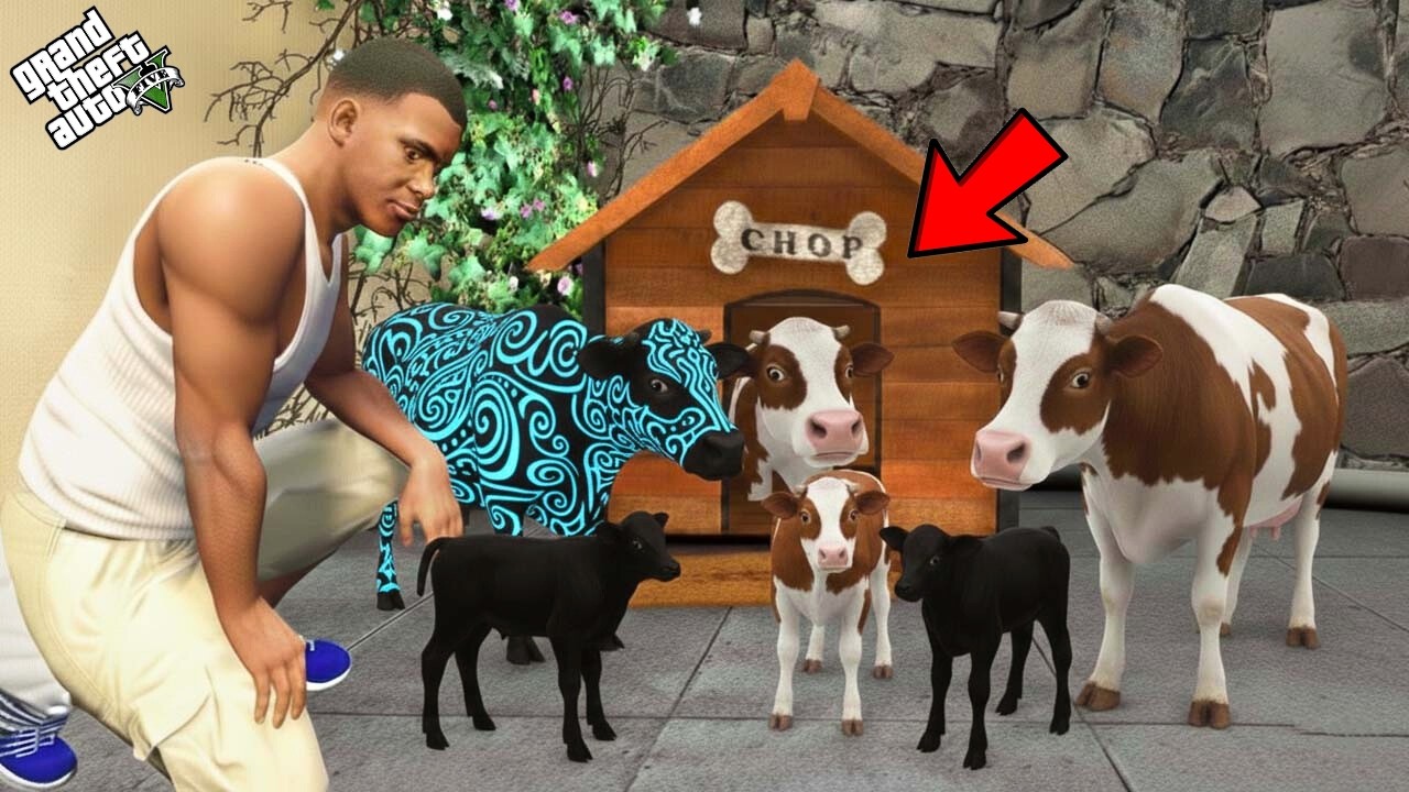 Franklin & Shinchan’s House Raided by Crazy Street Cow! 🐄😱 | GTA 5