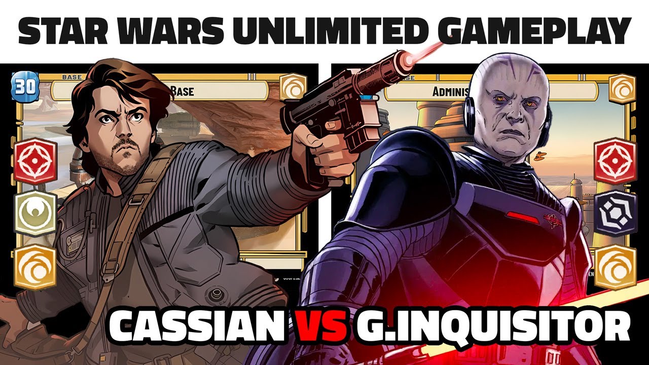 Cassian Andor Cunning VS Grand Inquisitor Cunning - Star Wars Unlimited Gameplay! SWU TCG FFG