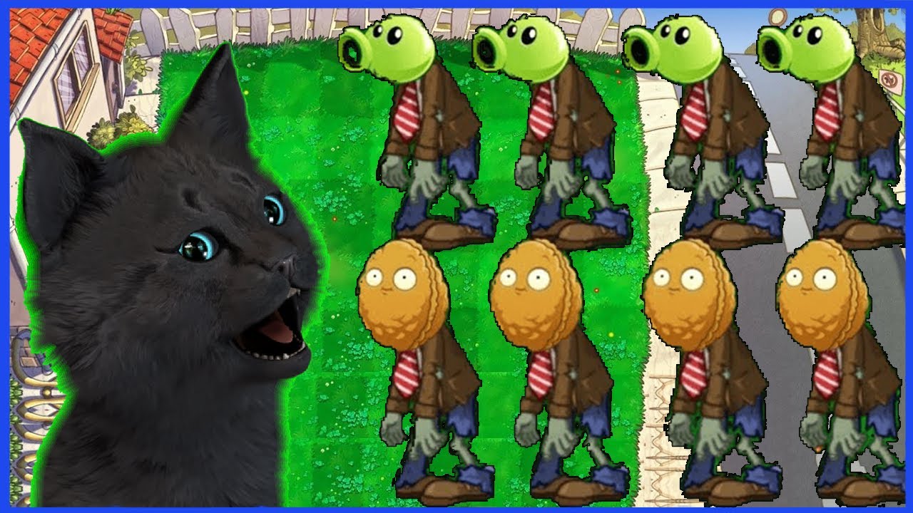 Супер Кот и Растения против зомби #9 МИНИ ИГРЫ 🐱 Plants vs Zombies