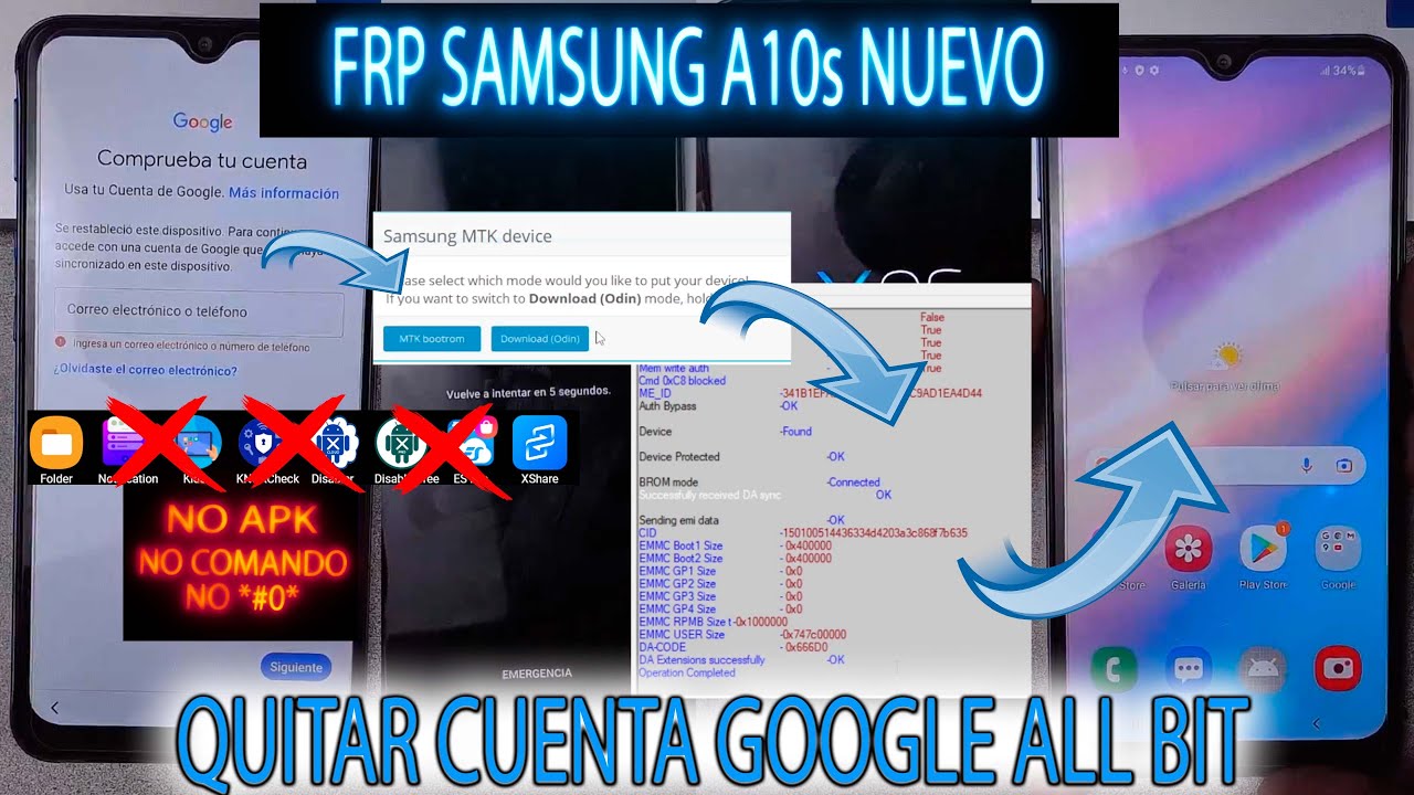 BOOM FRP SAMSUNG A10s QUITAR CUENTA GOOGLE SIN APK METODO ACTUALIZADO TODAS LAS SEGURIDADES A107