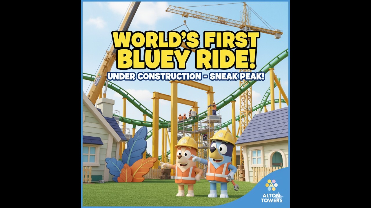 Первый полный обзор трассы нового аттракциона Bluey в башнях Alton.
