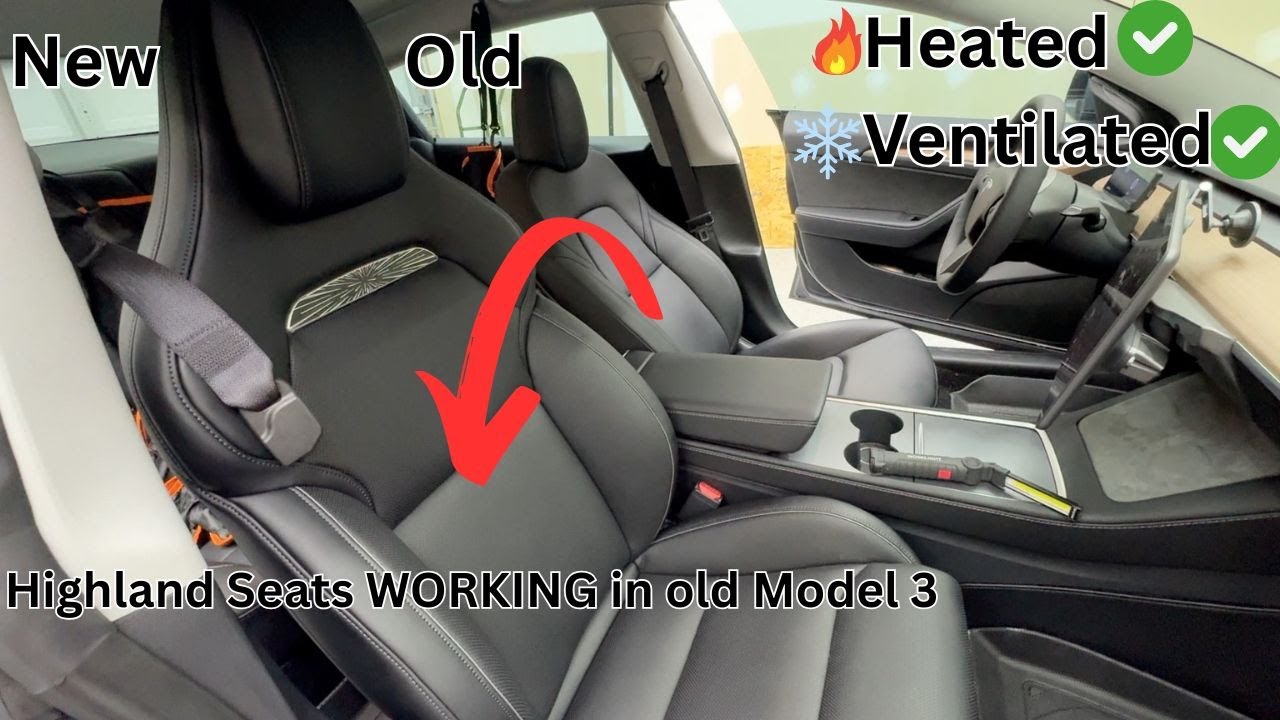 Tesla Model 3 Highland Seat Retrofit from EVOFFER