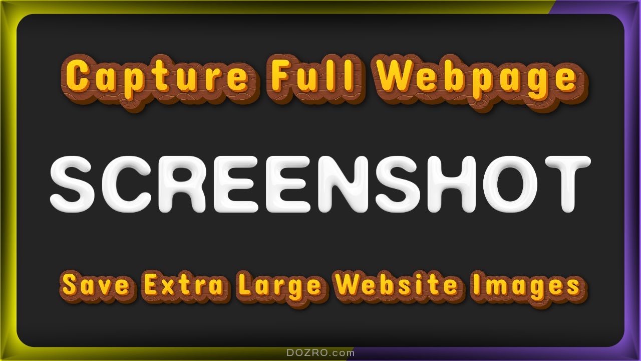 Taking Full Page HD Screenshots: Capture Large Images from a Website Like a Pro!