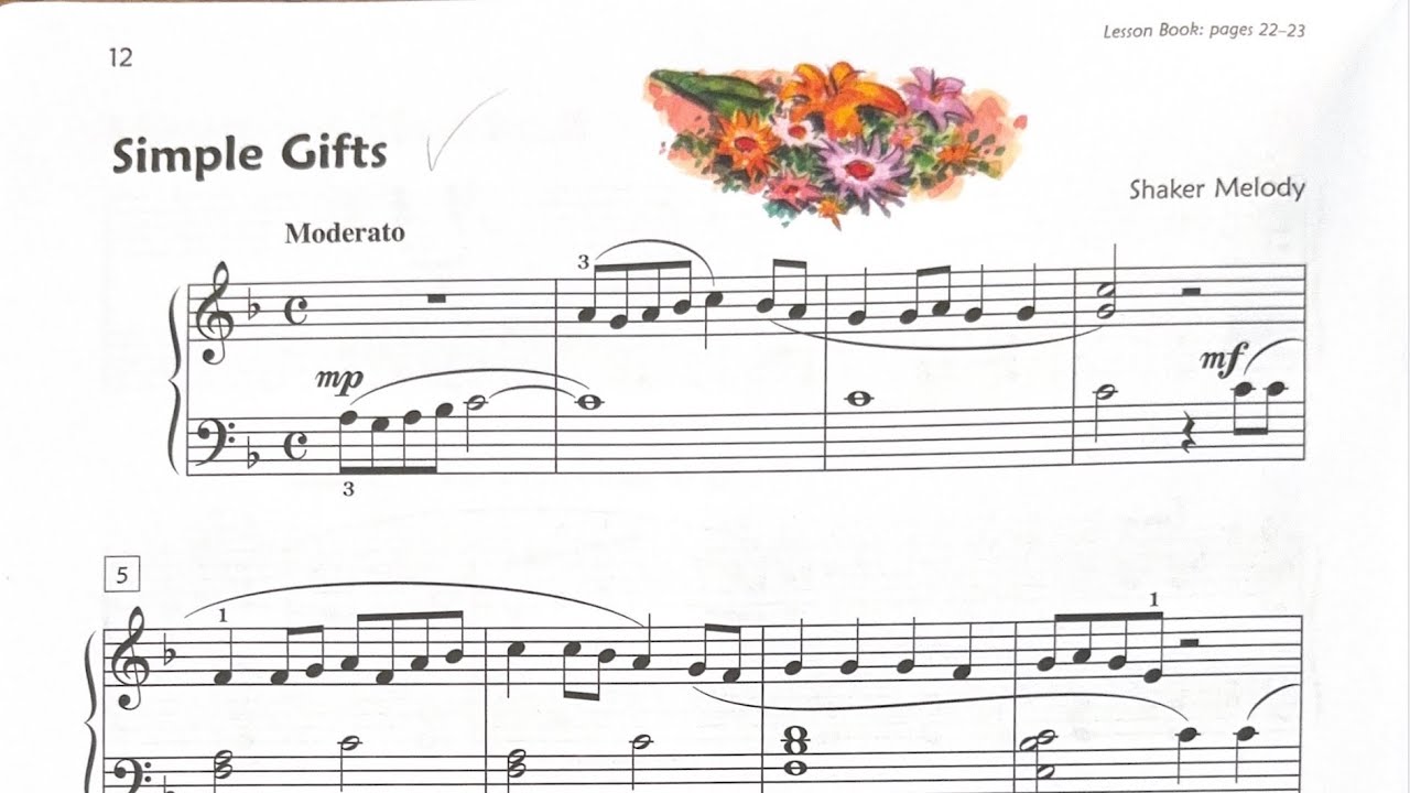 Lesson 3: Simple Gifts - Orchestration with Piano Accompaniment Track