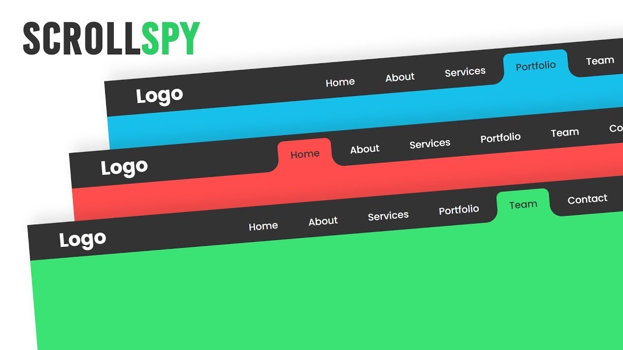 Активная ссылка при прокрутке страницы с использованием Javascript | ScrollSpy | CSS Inverted Bor...