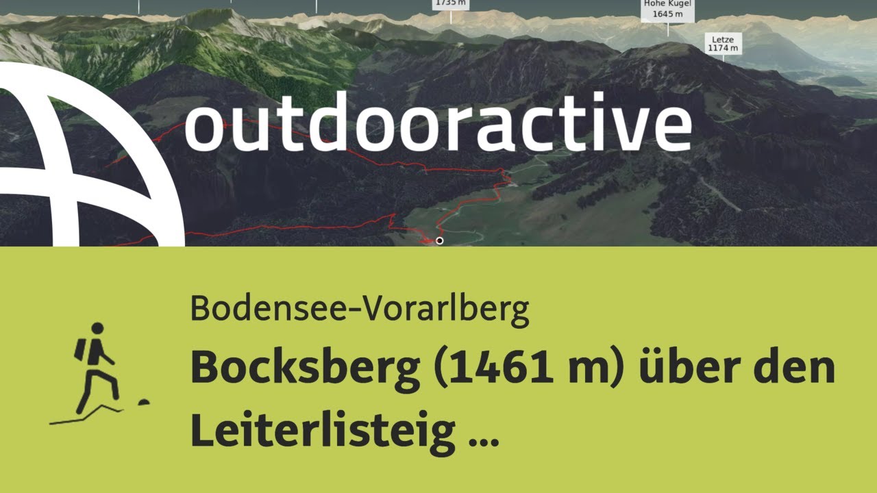 Bergtour in der Region Bodensee-Rheintal: Bocksberg (1461 m) &uuml;ber den Leiterlisteig zum Bocksberg