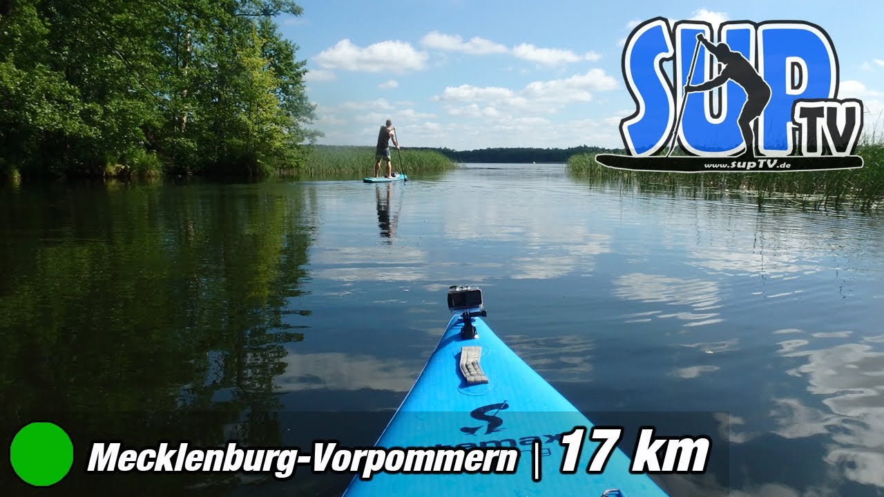 3-Seen-SUP-Tour: Stand Up Paddling | Mecklenburgische Seenplatte | 17 km mit Schleuse