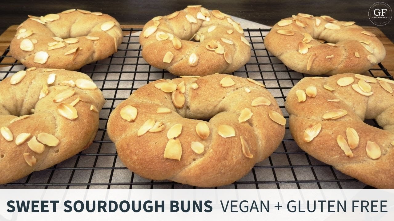 Sweet SOURDOUGH BUNS (Vegan, Gluten-Free, Gum-Free)
