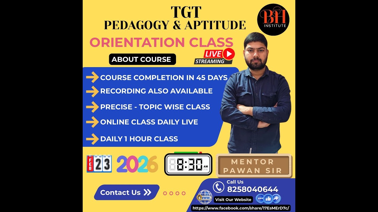 Understanding the Learner (Pat 3) by Pawan Kamboj Sir I Pedagogy and Aptitude I B H Institute