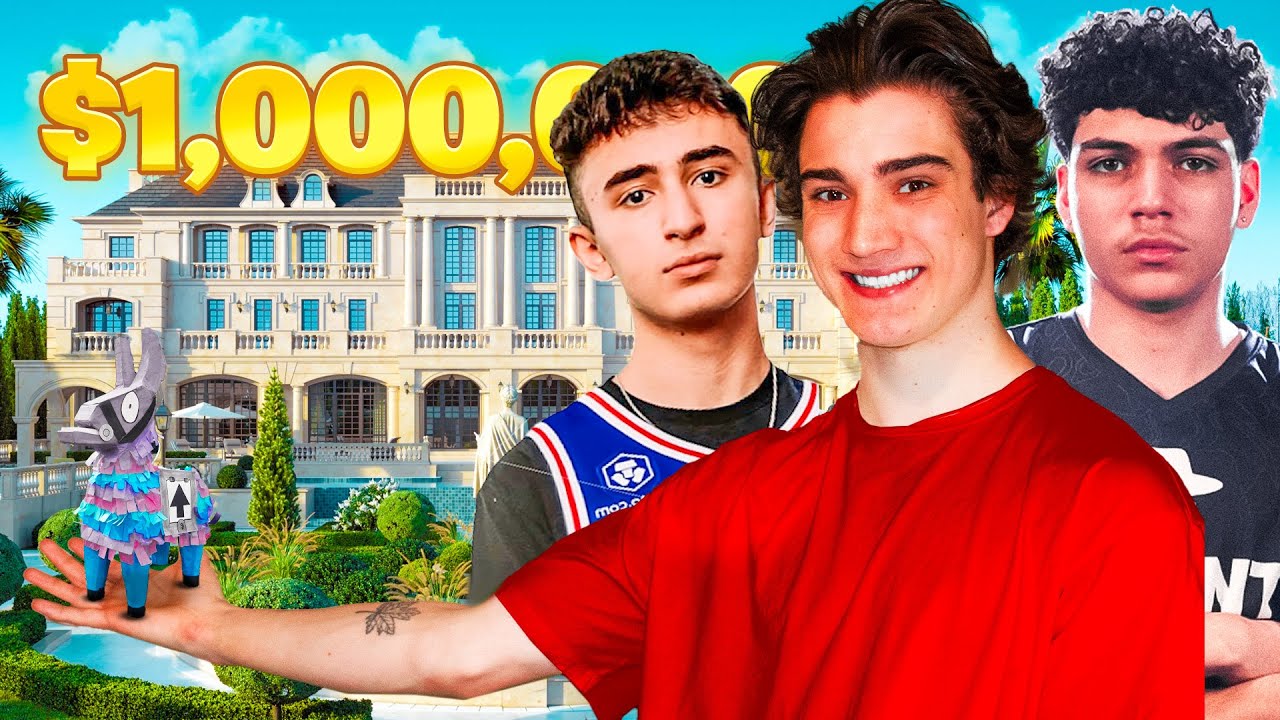Я переехал в особняк Fortnite стоимостью 1 000 000 долларов с профессионалами Fortnite