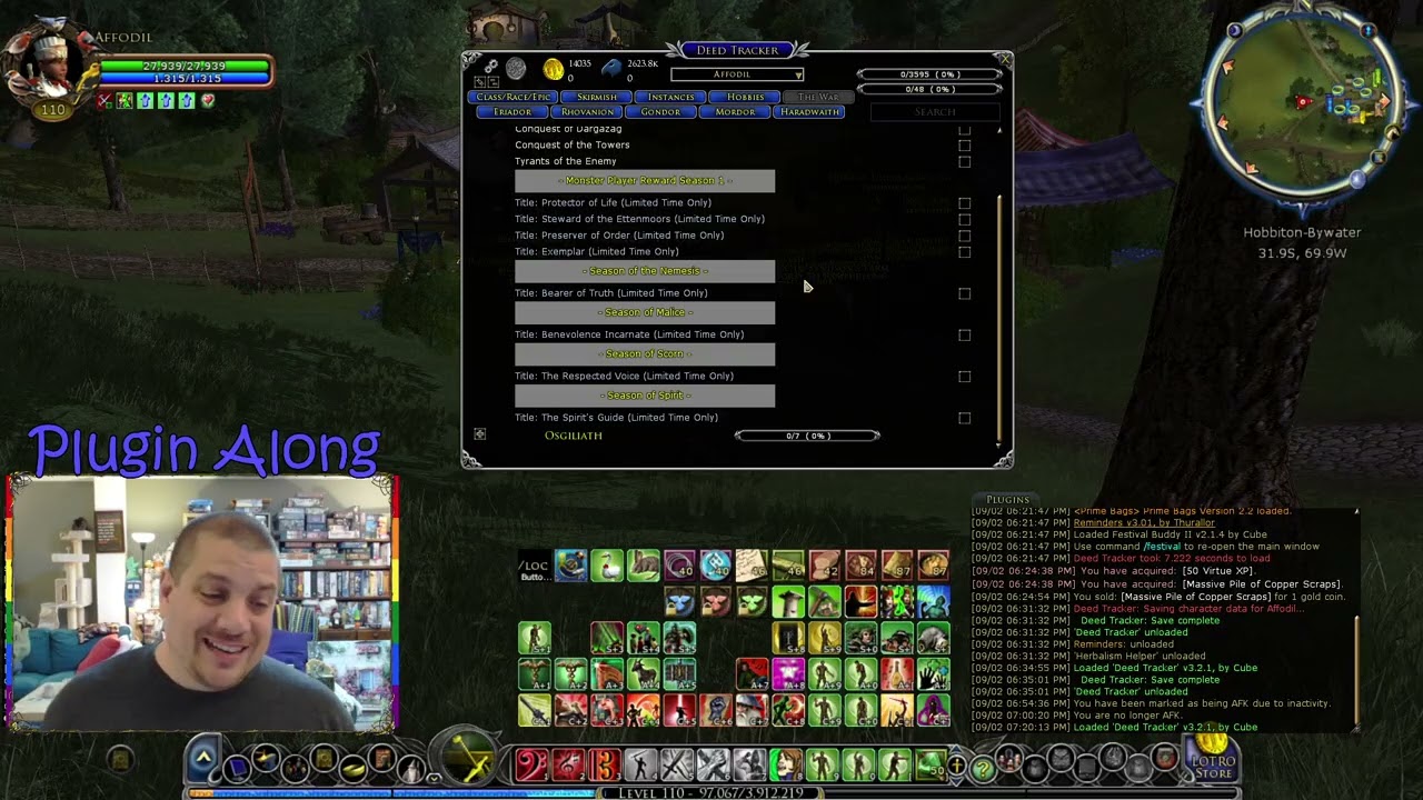 LOTRO Plugin Along with B4 - Episode 180: Fixing the Deed Tracker pre-processor part 2