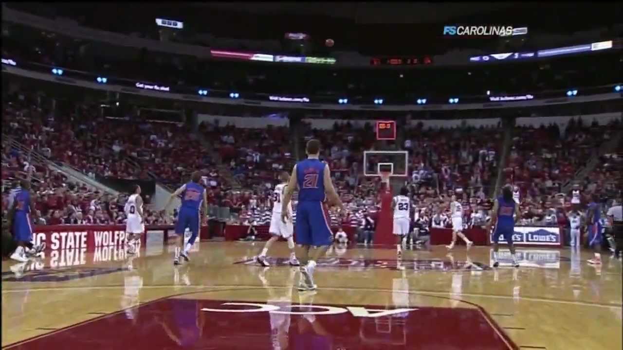 Chandler Parsons of Florida hits a 70ft 3 point shot at the buzzer to beat NC State in 2010
