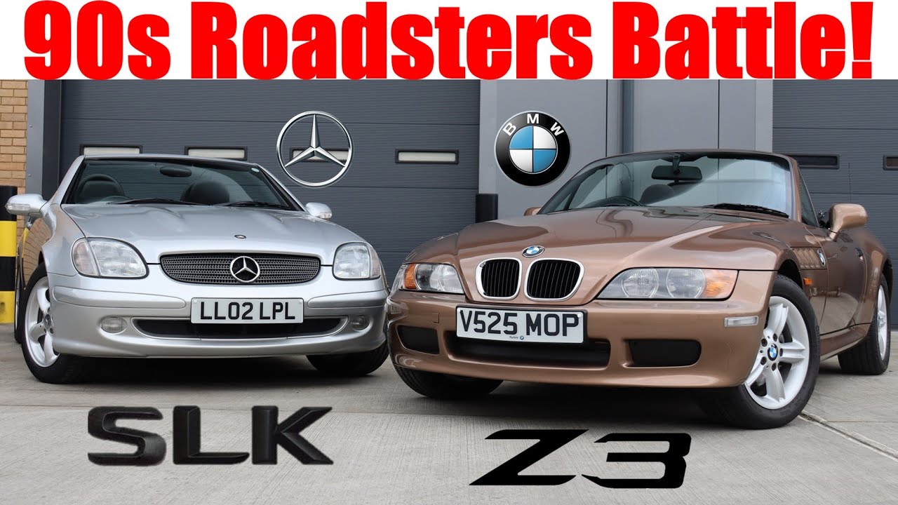 BMW Z3 против Mercedes SLK — битва родстеров 90-х! (Дорожный тест Z3 1.8 1999 года и SLK230 Kompr...