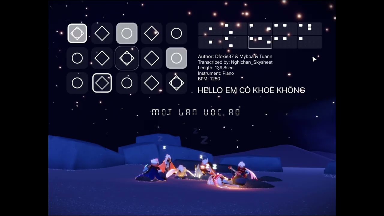 HELLO EM CÓ KHỎE KHÔNG - Dfoxie37 & Myhoa & Tuann (Nghichan_Skysheet)