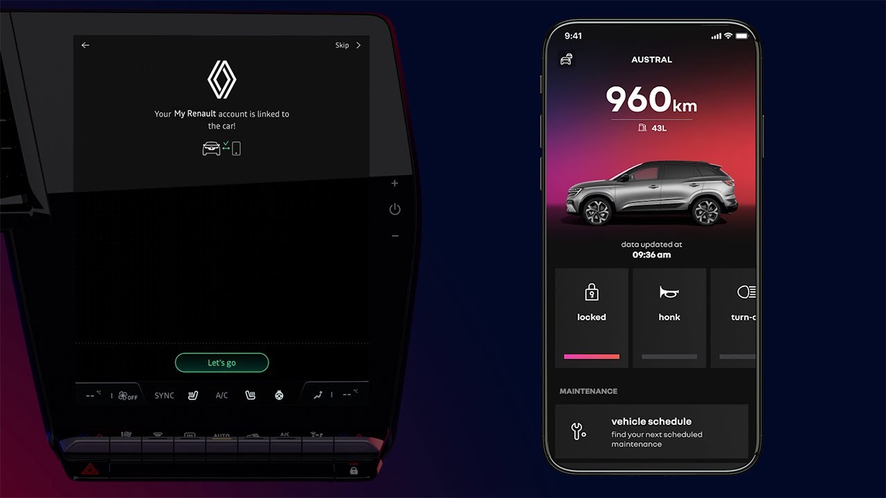 synchronizacja konta My Renault z pojazdem