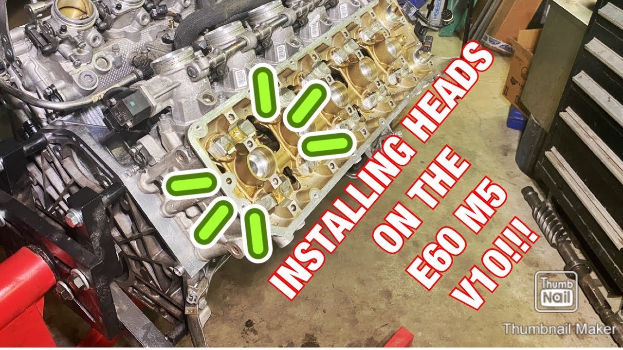 E60 M5 Cylinder Head Install