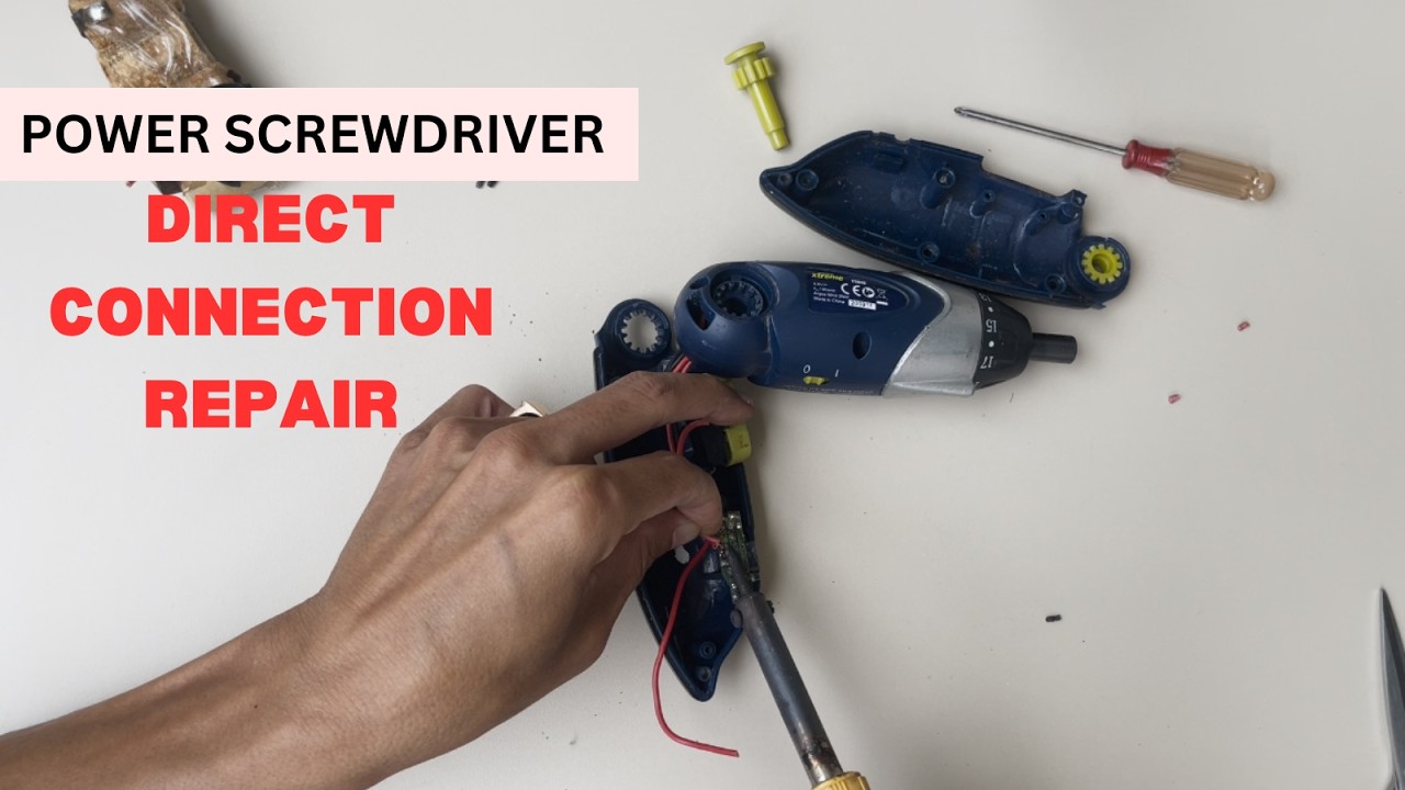 Repairing the mini power screwdriver with direct connection