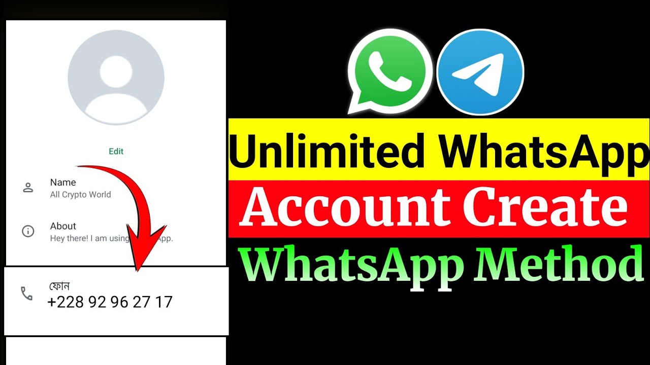 Unlimited WhatsApp অ্যাকাউন্ট তৈরি করুন | WhatsApp Create Method | Unlimited Free WhatsApp Number