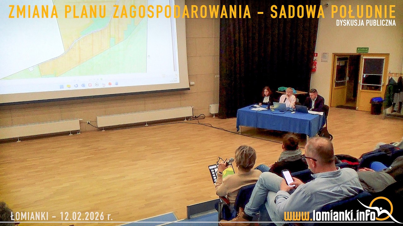 Zmiana planu zagospodarowania SADOWA-POŁUDNIE // 2026 02 12 // www.lomianki.info / Łomianki