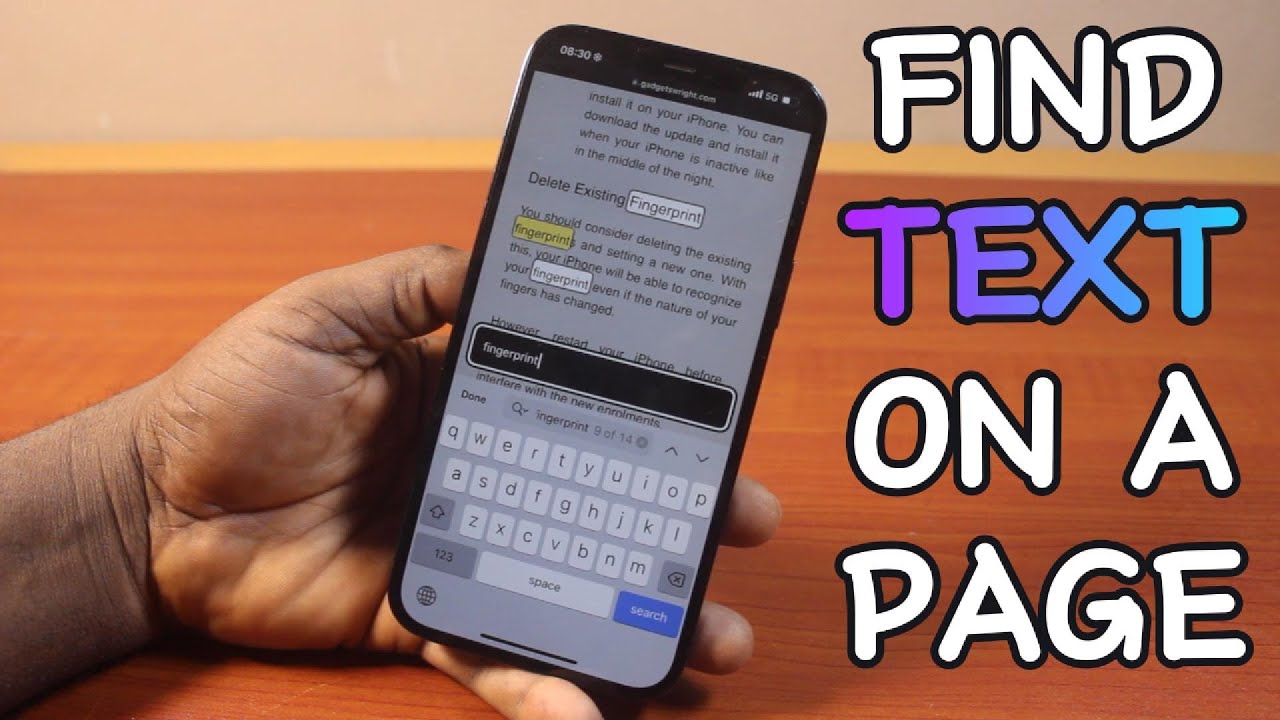 How to Find Text on a Page on Safari on iPhone