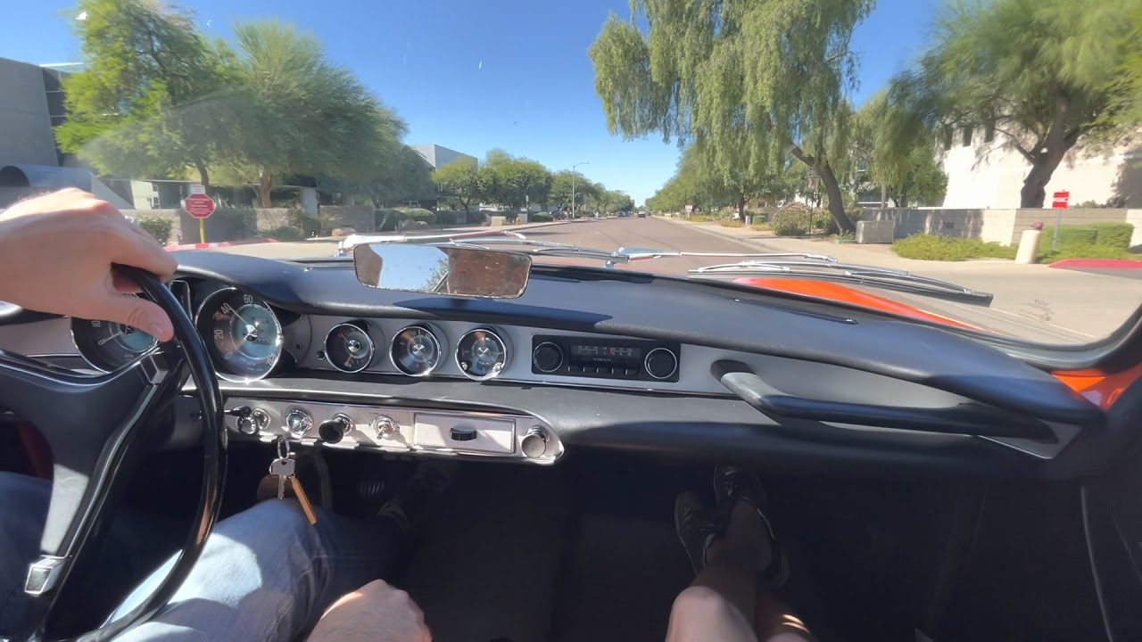 1968 Volvo P1800S 4 Speed with Overdrive Driving Video Cascio Motors