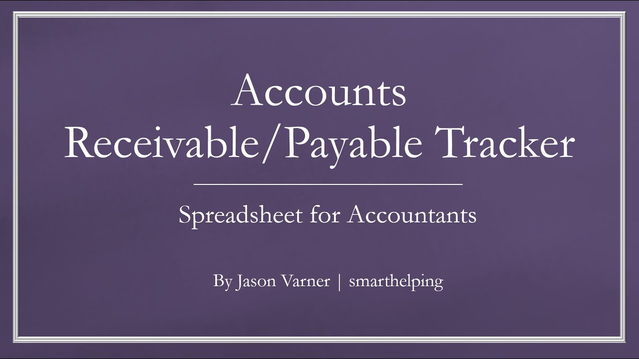 Accounts Receivable and Payable Tracking Template in Excel