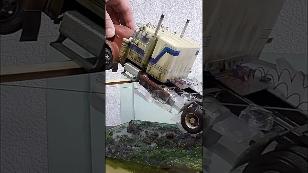 18kg Epoxy Resin Ice Break Diorama 1:24 Part 1🤩 #diorama #miniature #painting #epoxy #restoration