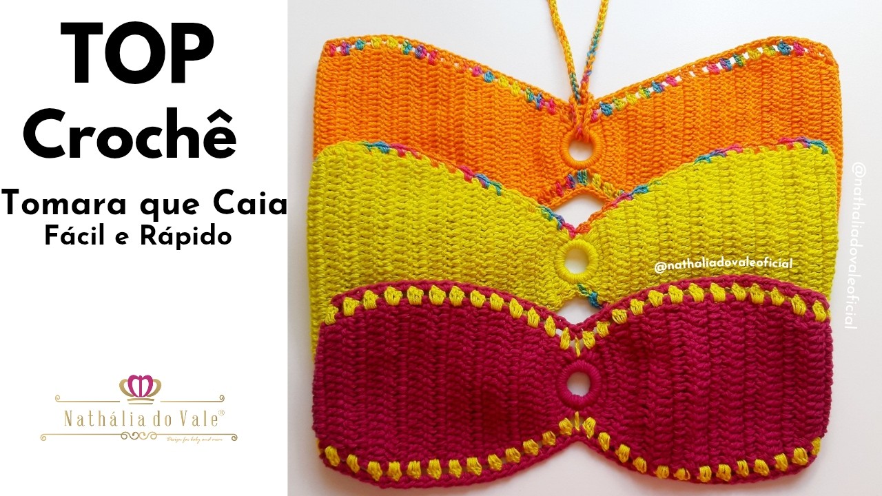 TOP DE CROCHÊ TOMARA QUE CAIA