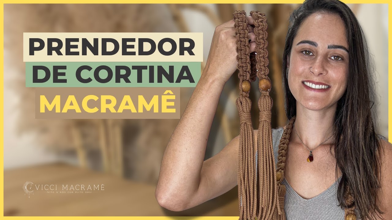COMO FAZER PRENDEDOR DE CORTINA EM MACRAME