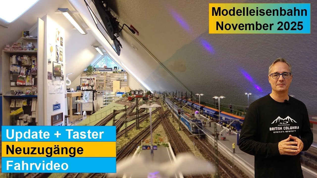 Bau einer großen Märklin Modelleisenbahn H0 November 2025, Update, Fahrvideo und Neuzugänge