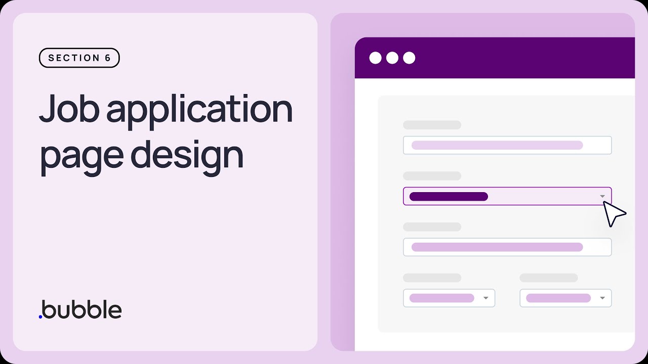 Job application table: Getting started with Bubble (Lesson 6.5)