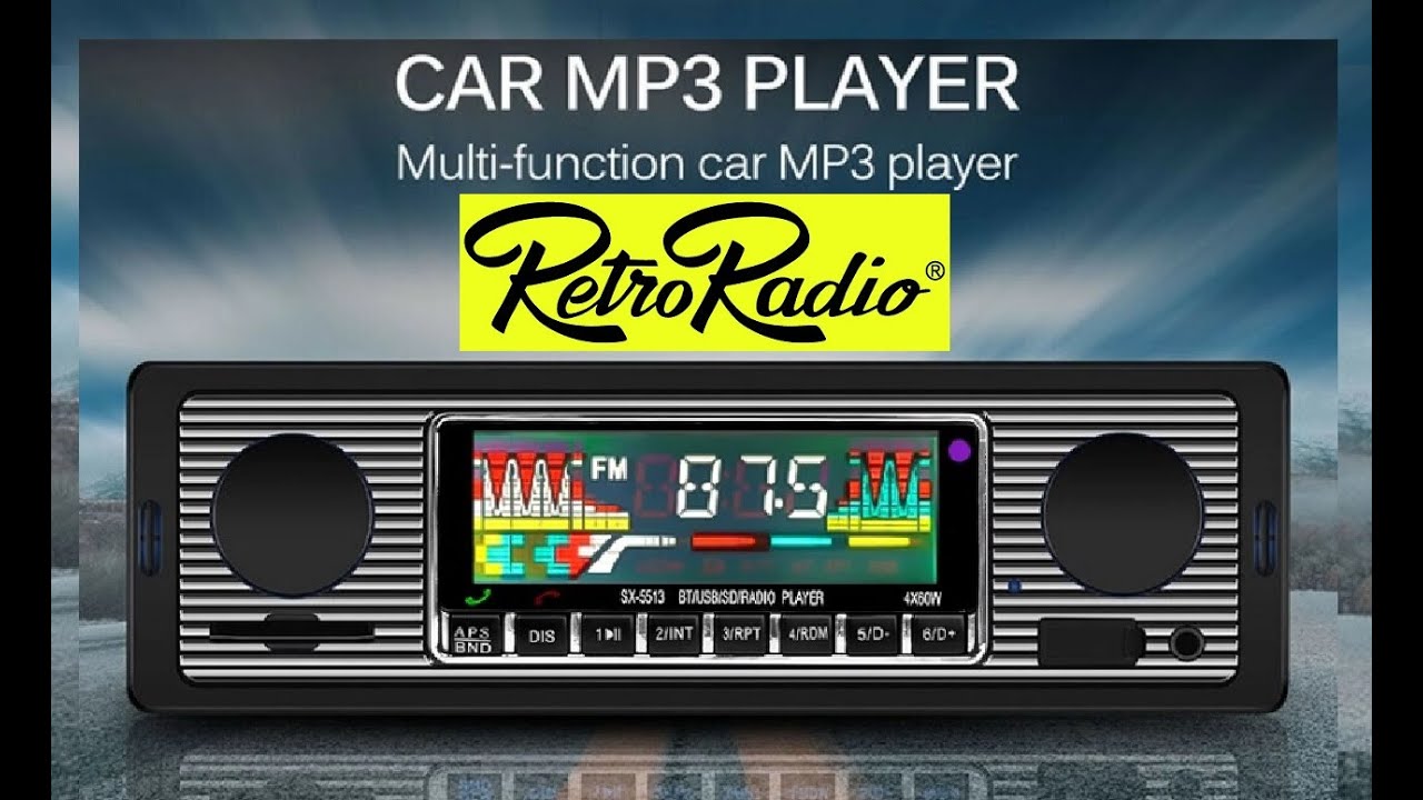Auto Radio Vintage Style Retro Look Vintagewagen retrosound  retrosom ( clássico ).