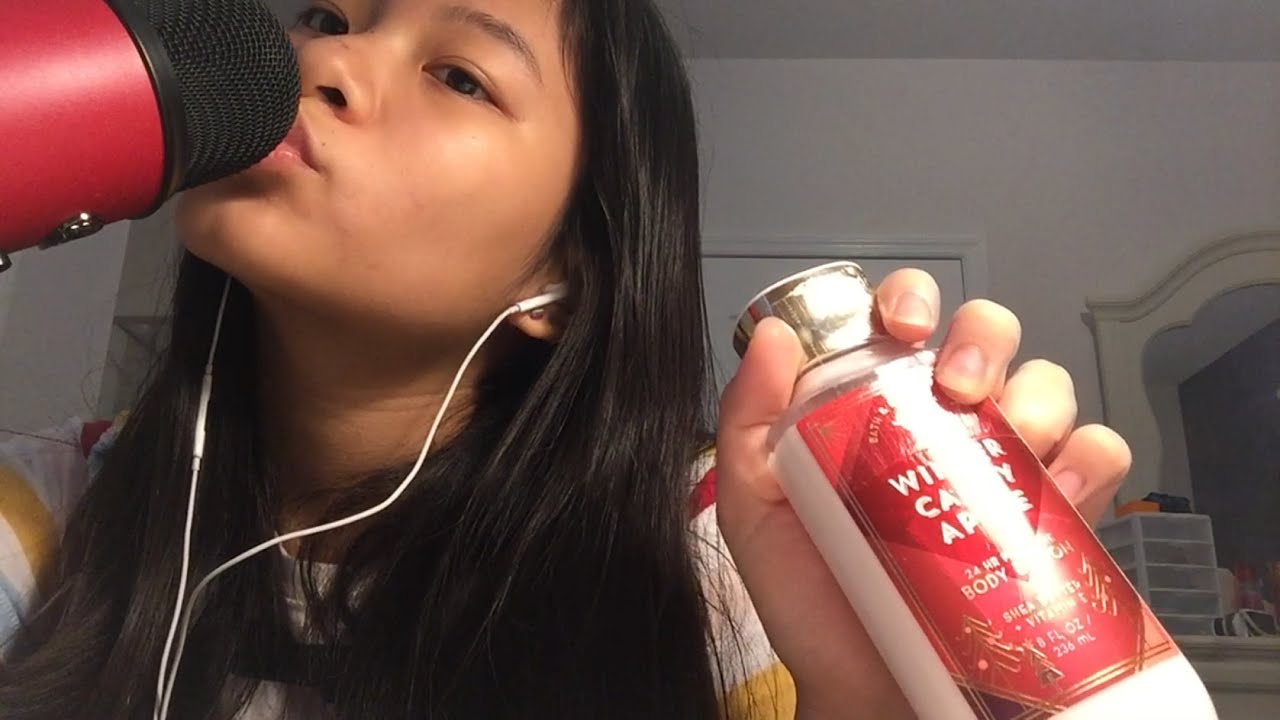 ASMR Hand Lotion Sounds, Repeating Phrases, and Kisses on the Microphone (Reupload)