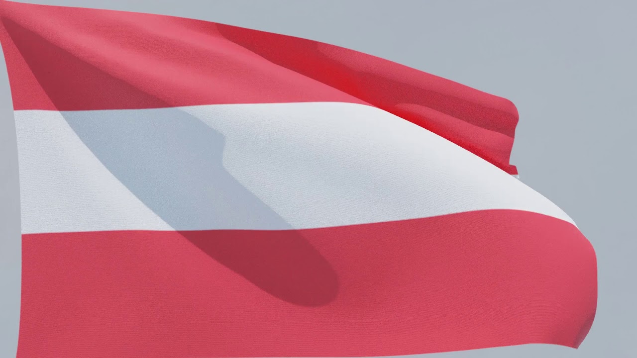 Waving flag of Austria