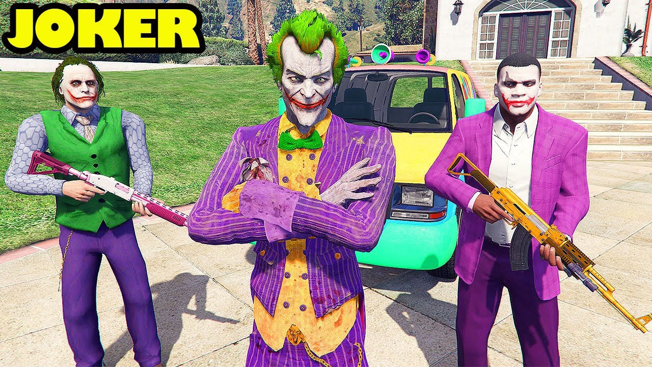 Franklin Become POWERFUL JOKER in GTA 5 | SHINCHAN and CHOP