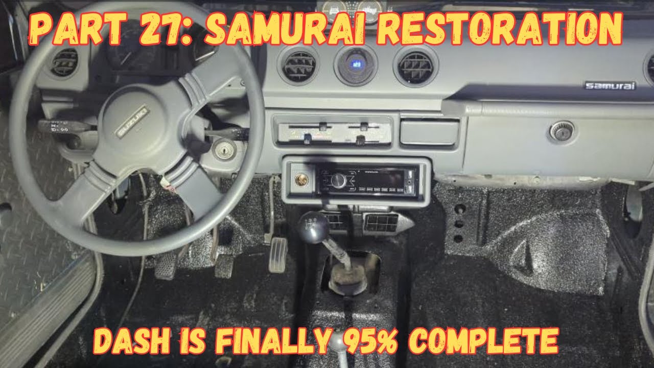 Part 27 Suzuki Samurai Dash parts Installed, Bed Liner coat 2 Complete in front