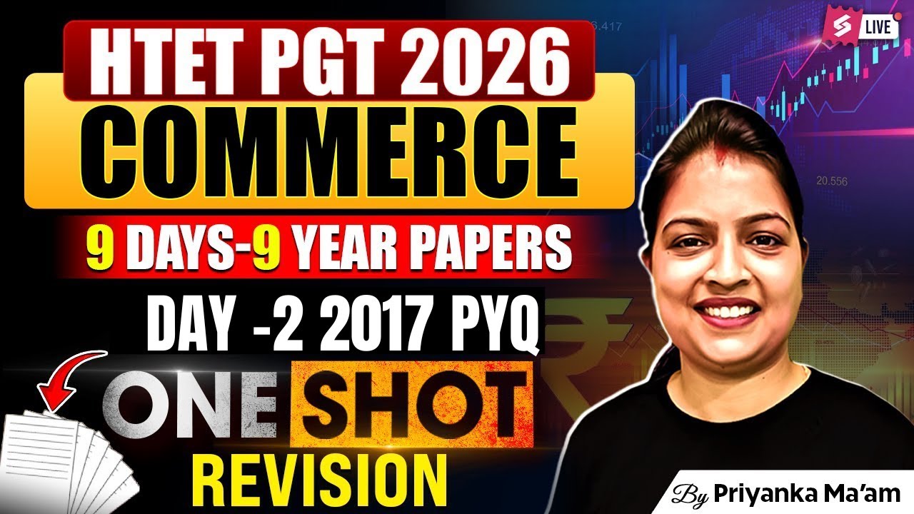 HTET PGT Commerce Previous Year Paper(2016) | HTET PGT Commerce Classes 2026 By Priyanka Mam