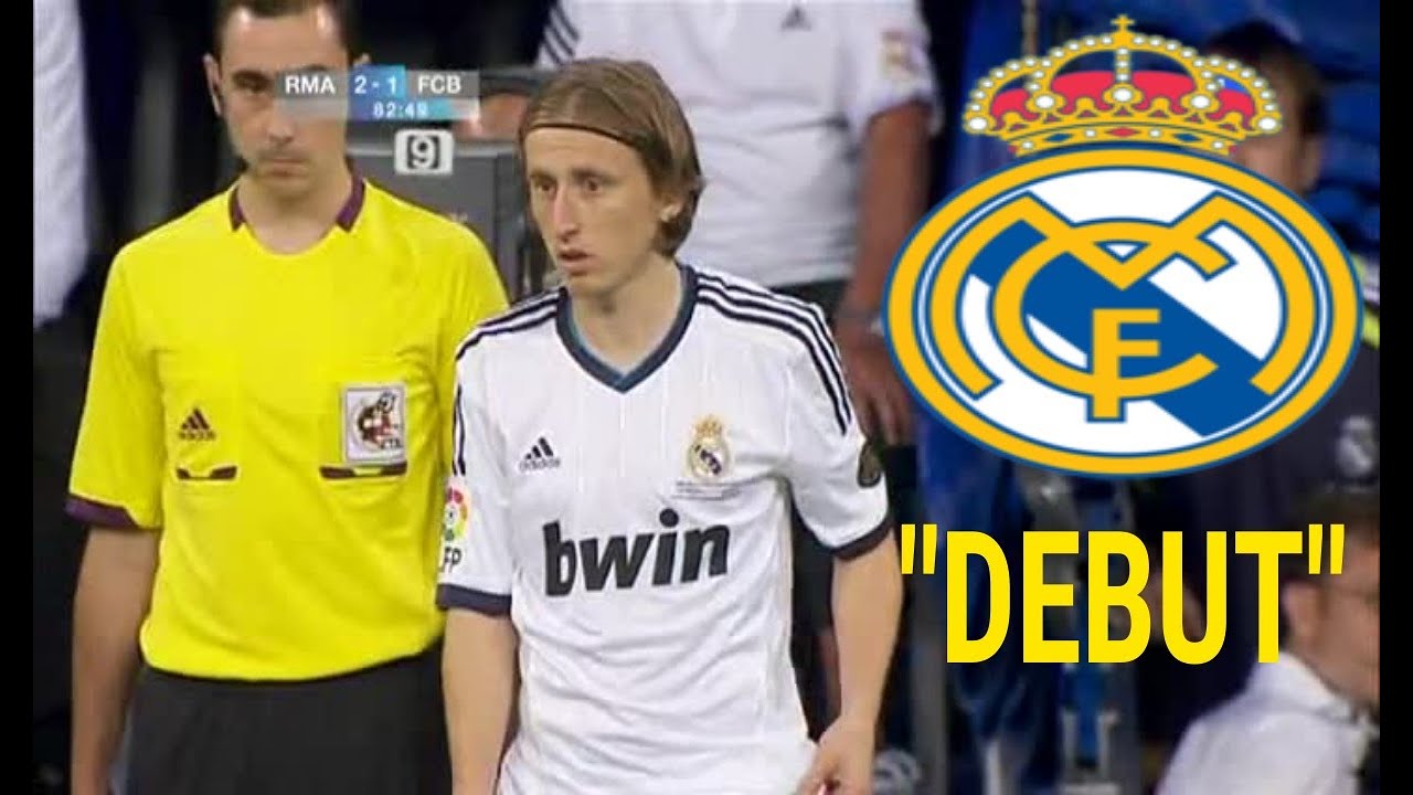 Debut de Luka Modrić, con el Real Madrid vs FC. Barcelona (29/08/2012)