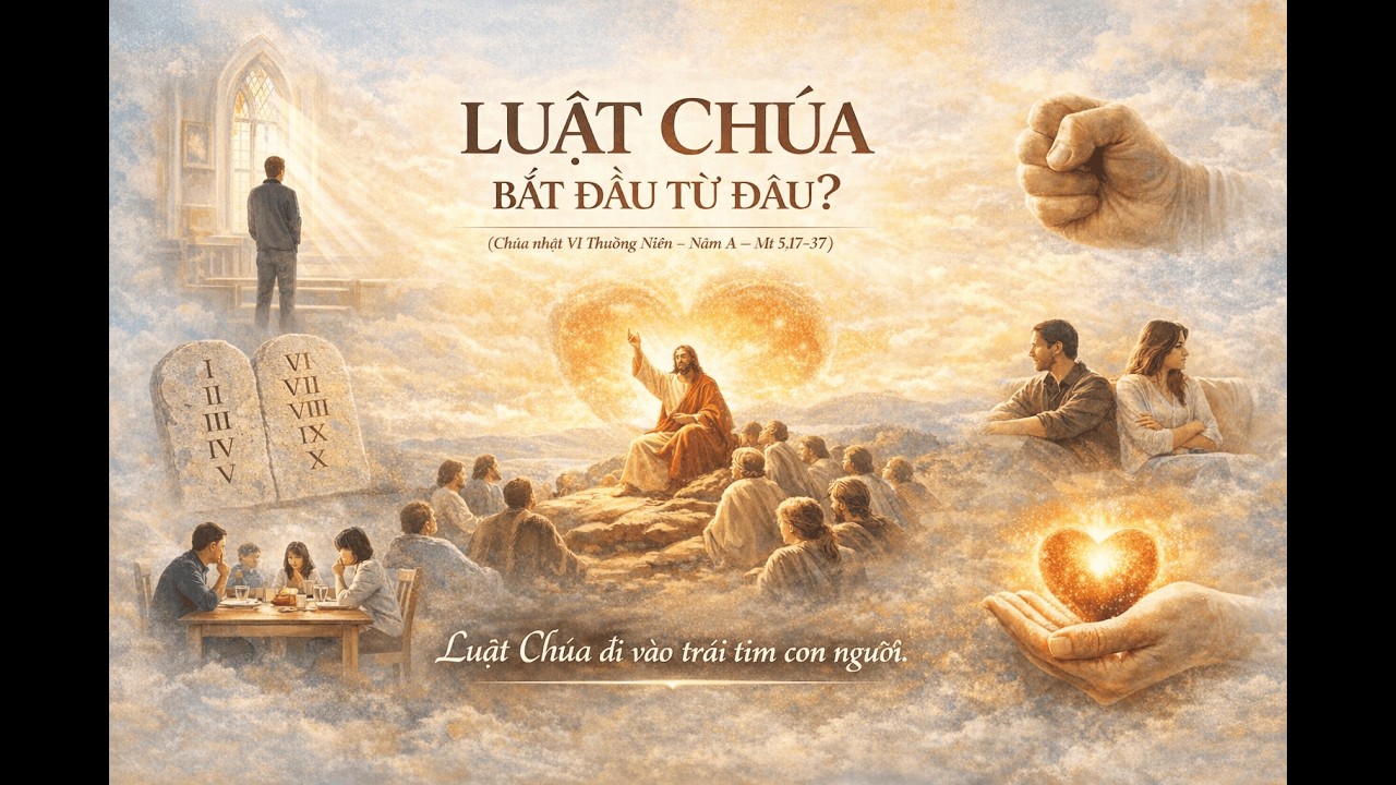 LUẬT CHÚA BẮT ĐẦU TỪ ĐÂU? (Chúa nhật VI Thường Niên - Mt 5,17 37)