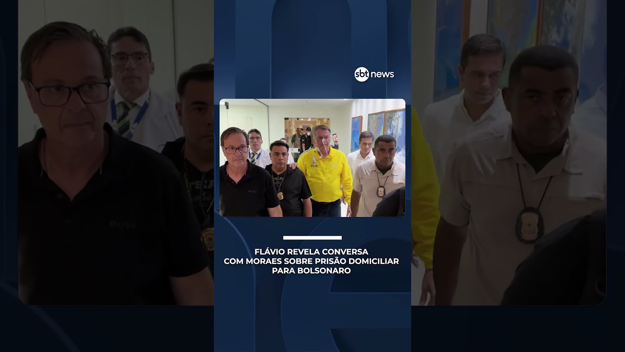 Fl&aacute;vio Bolsonaro revela conversa com Moraes sobre pedido de domiciliar para o pai | #SBTBrasil