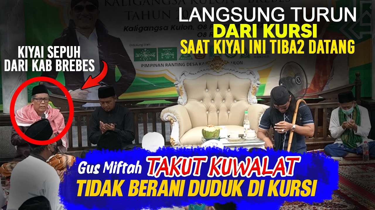 Akhlak Mulia Gus Miftah TIDAK BERANI DUDUK DI KURSI SAAT KIYAI INI TIBA2 DATANG 