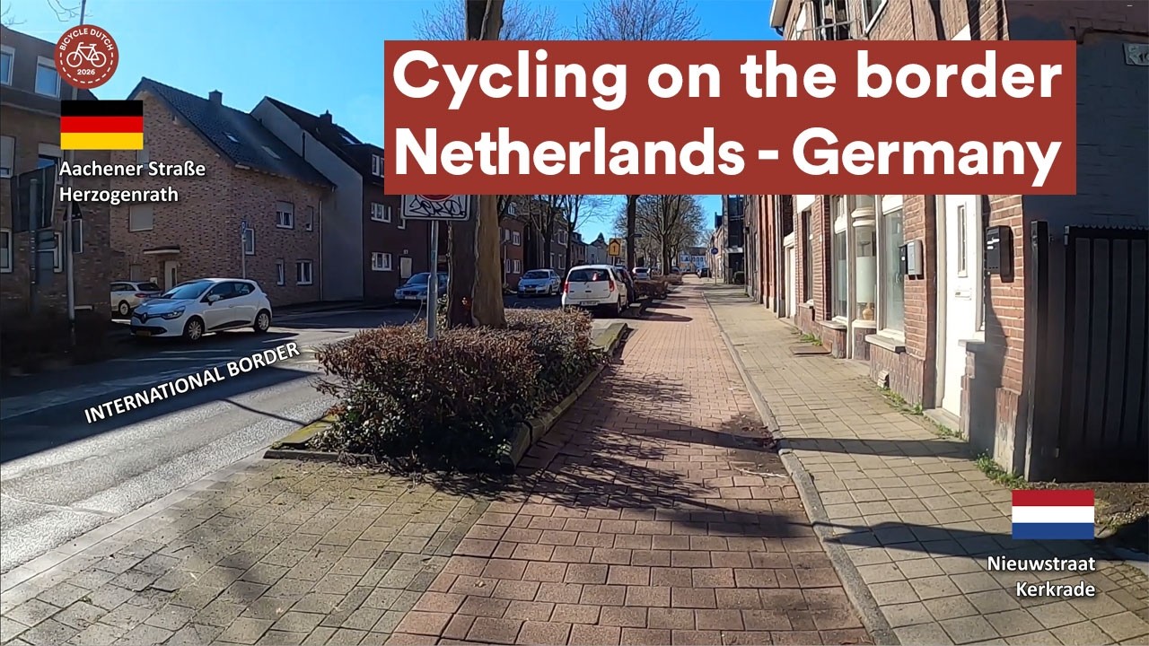 Cycling on the international border Netherlands/Germany