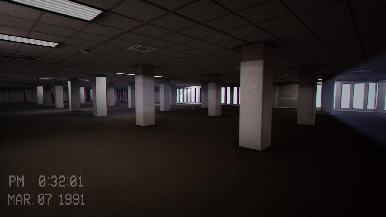 8 Hours of Escape the Backrooms: Abandoned Office Thunderstorm ASMR Ambience Background