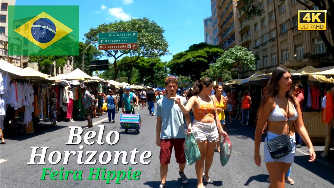 🇧🇷 Belo Horizonte Feira Hippie in Minas Gerais Brazil [4K]