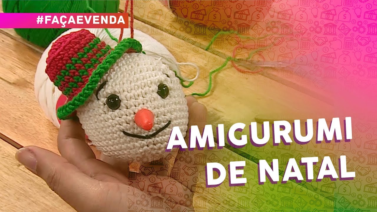 Enfeite de Natal Amigurumi por Simone Figueiredo